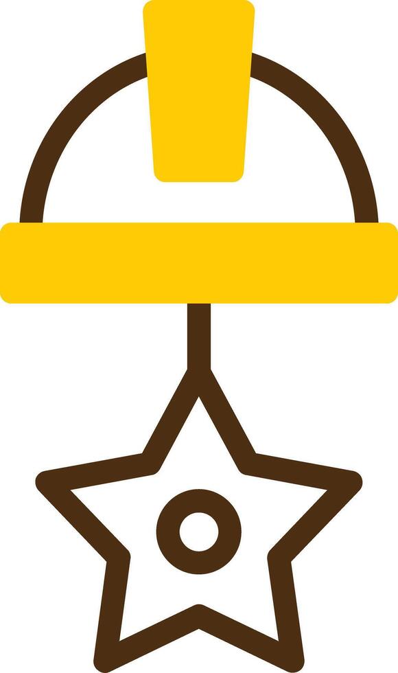 Star Yellow Lieanr Circle Icon vector