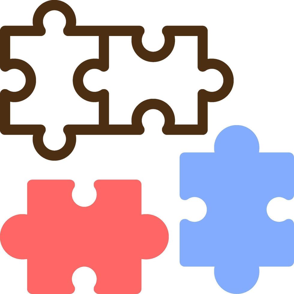 Puzzle Piece Color Filled Icon vector