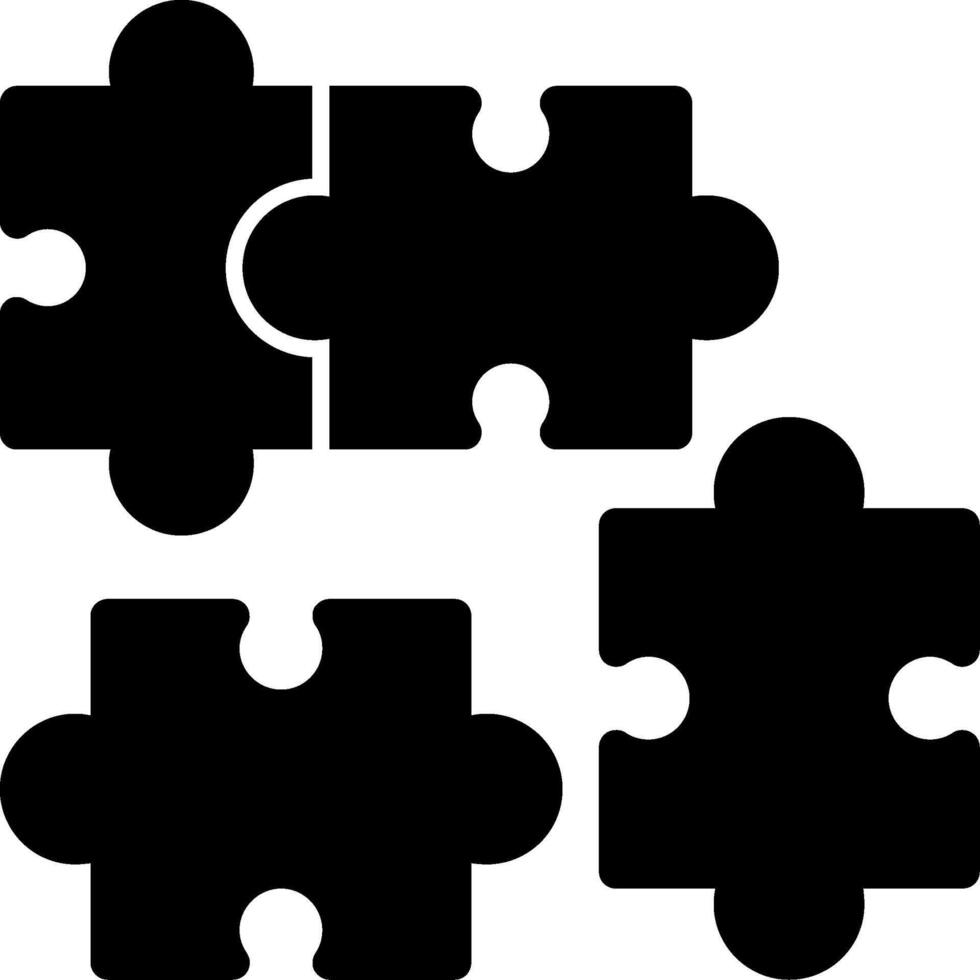 Puzzle Piece Glyph Icon vector