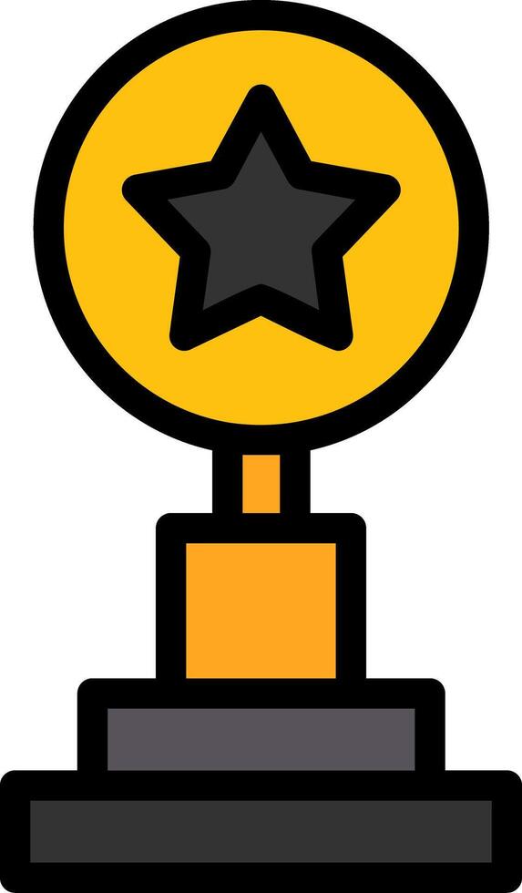 Trophy Line Filled Icon vector