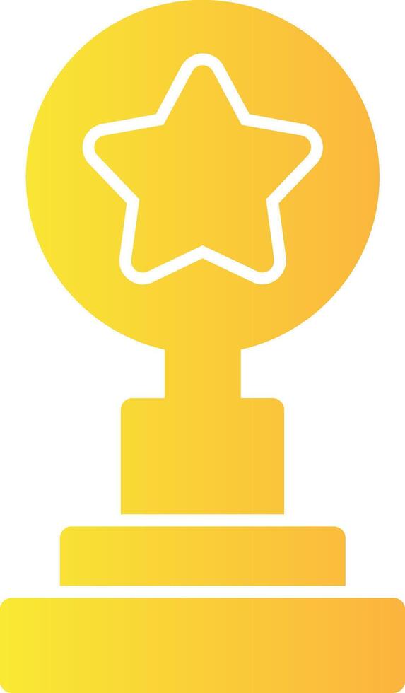 Trophy Solid Multi Gradient Icon vector