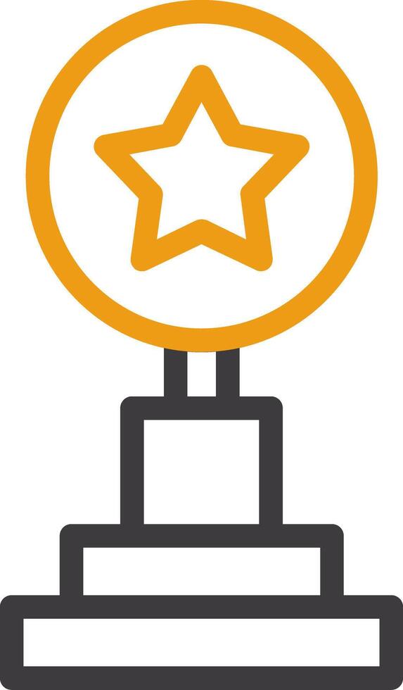 Trophy Line Circle Icon vector
