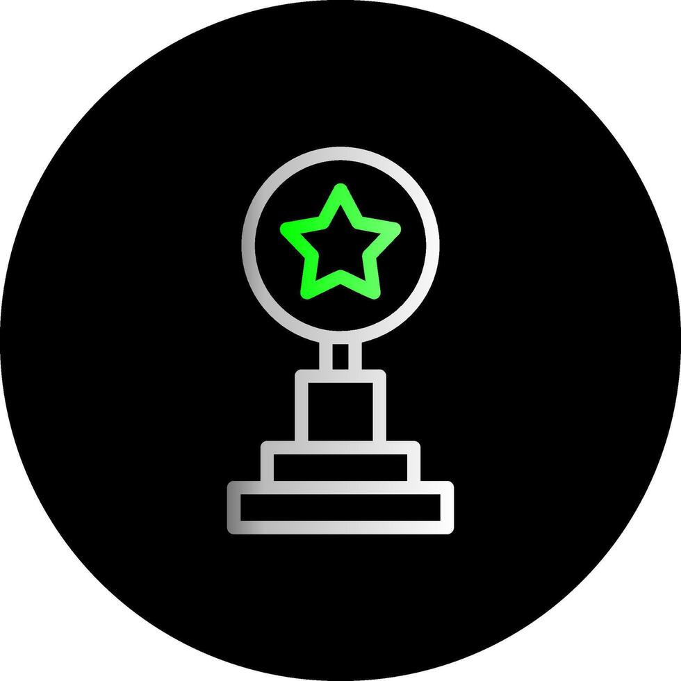 trofeo doble degradado circulo icono vector