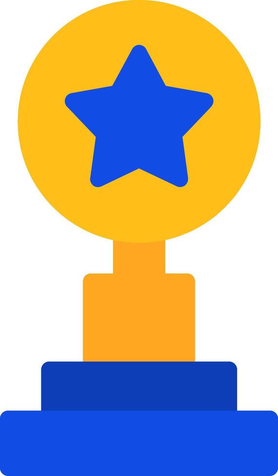 Trophy Flat Two Color Icon vector