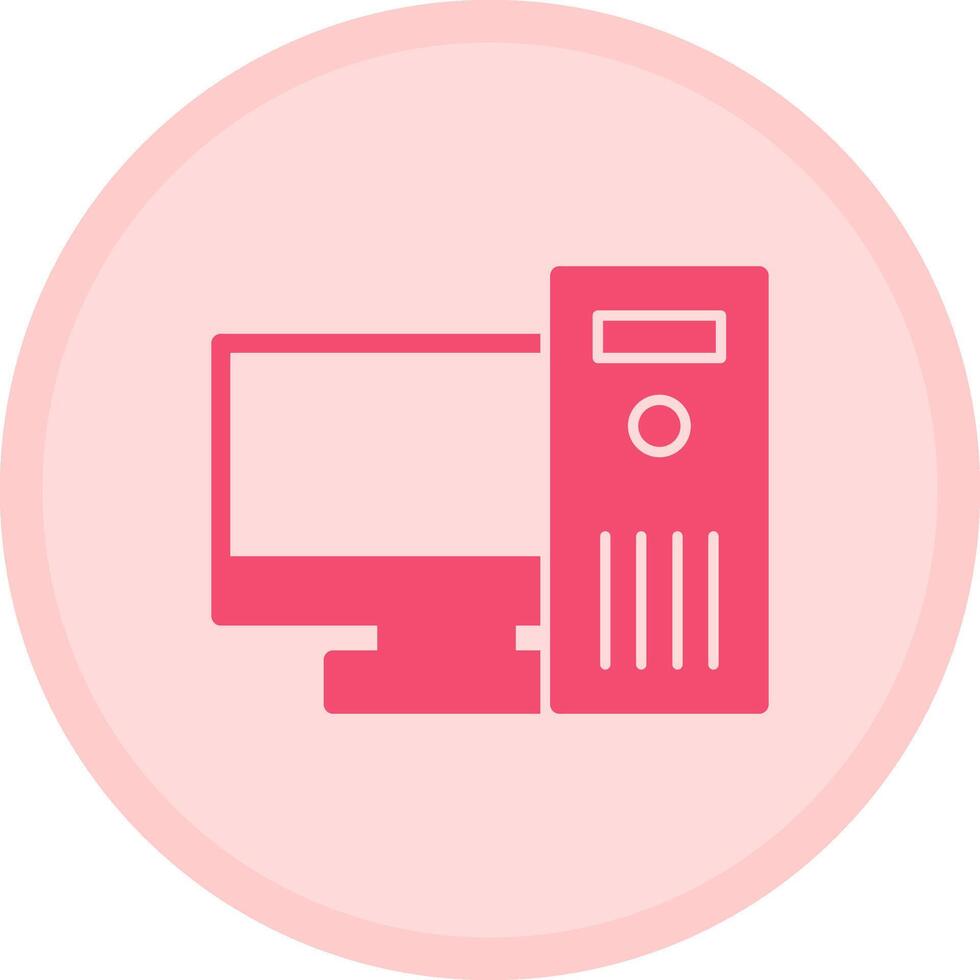 Workstation Multicolor Circle Icon vector