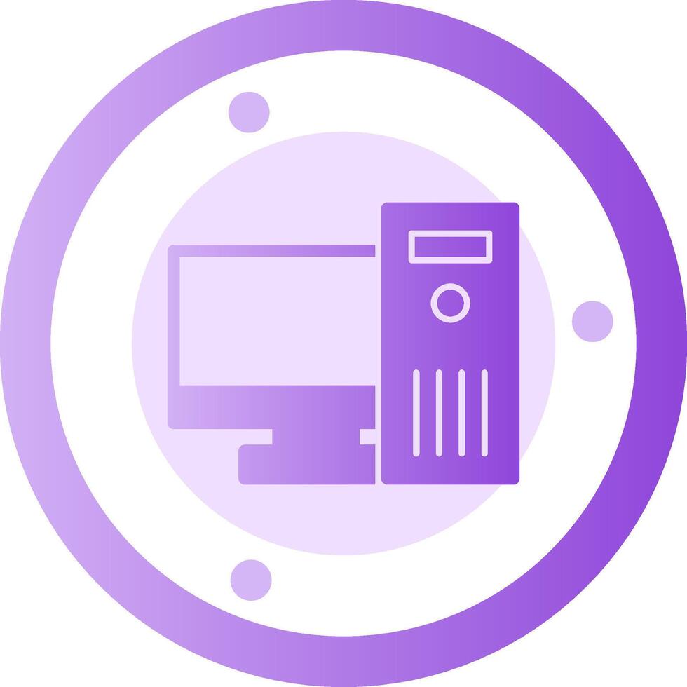 Workstation Glyph Gradient Icon vector