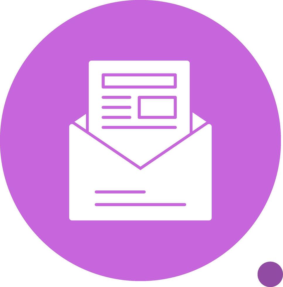 Job Offer Glyph Shadow Icon vector