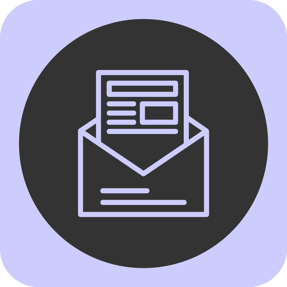 Job Offer Linear Round Icon vector