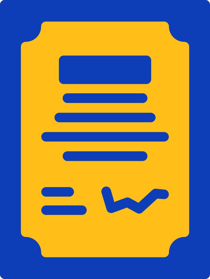 Contract Signing Flat Two Color Icon vector