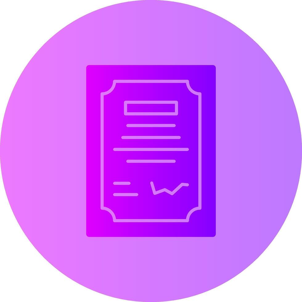 Contract Signing Gradient Circle Icon vector