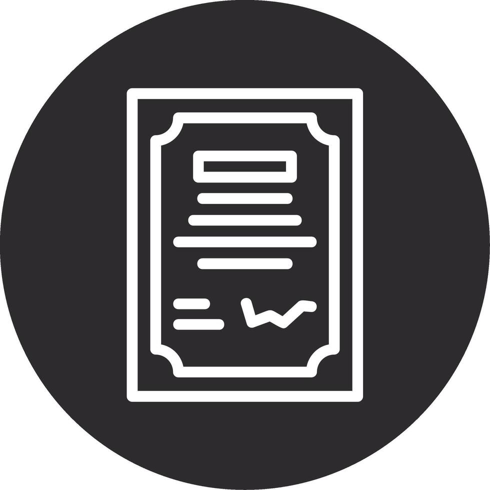 Contract Signing Inverted Icon vector