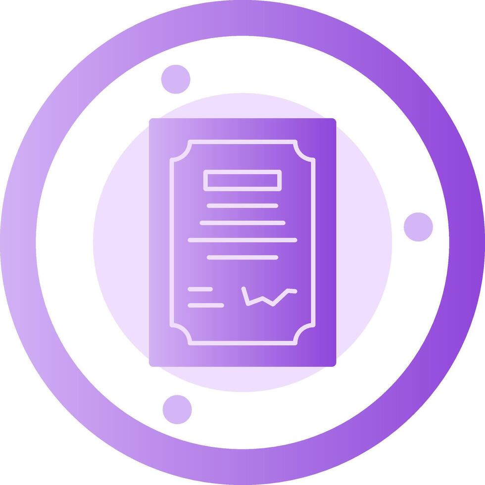 Contract Signing Glyph Gradient Icon vector