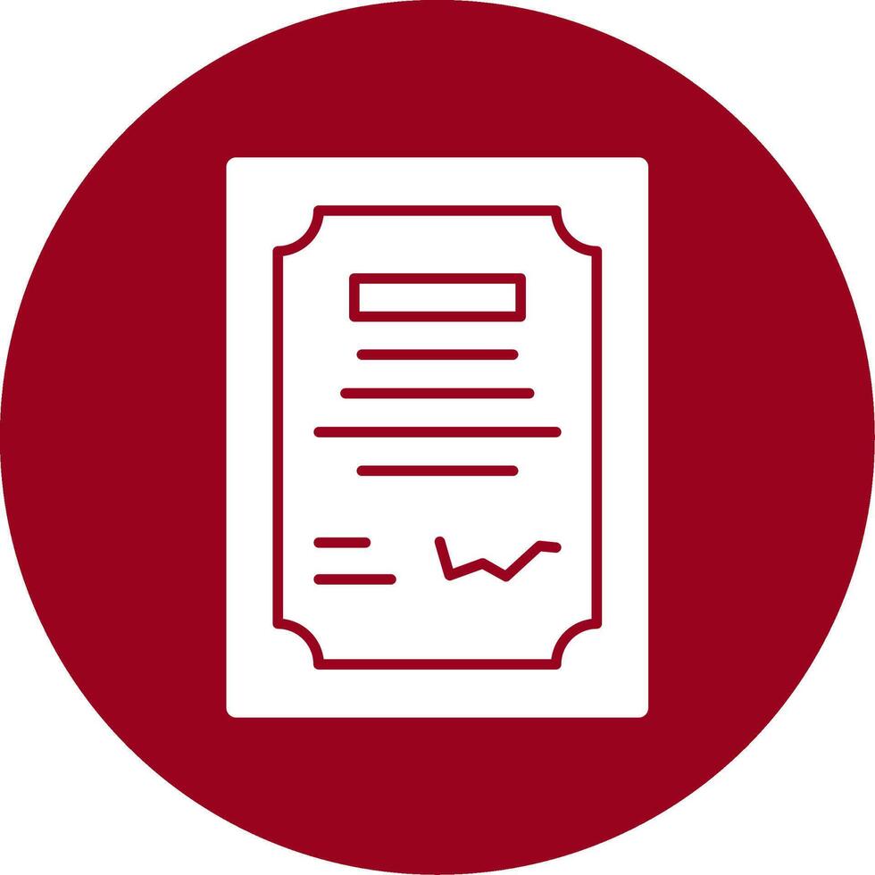 Contract Signing Glyph Circle Icon vector