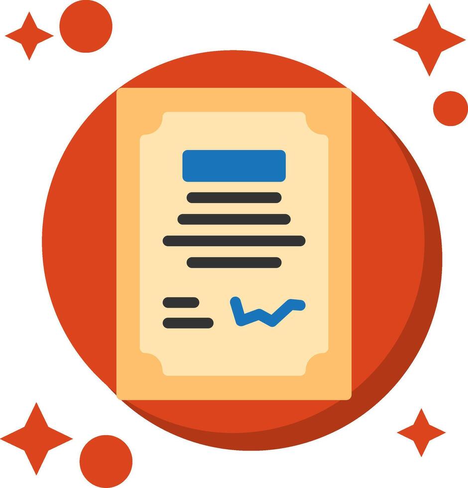 Contract Signing Tailed Color Icon vector