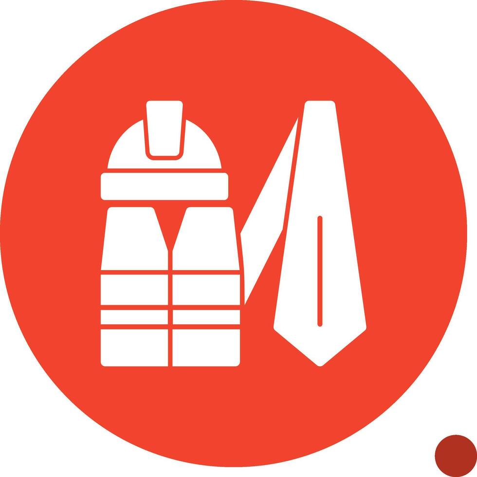 Work Uniform Glyph Shadow Icon vector