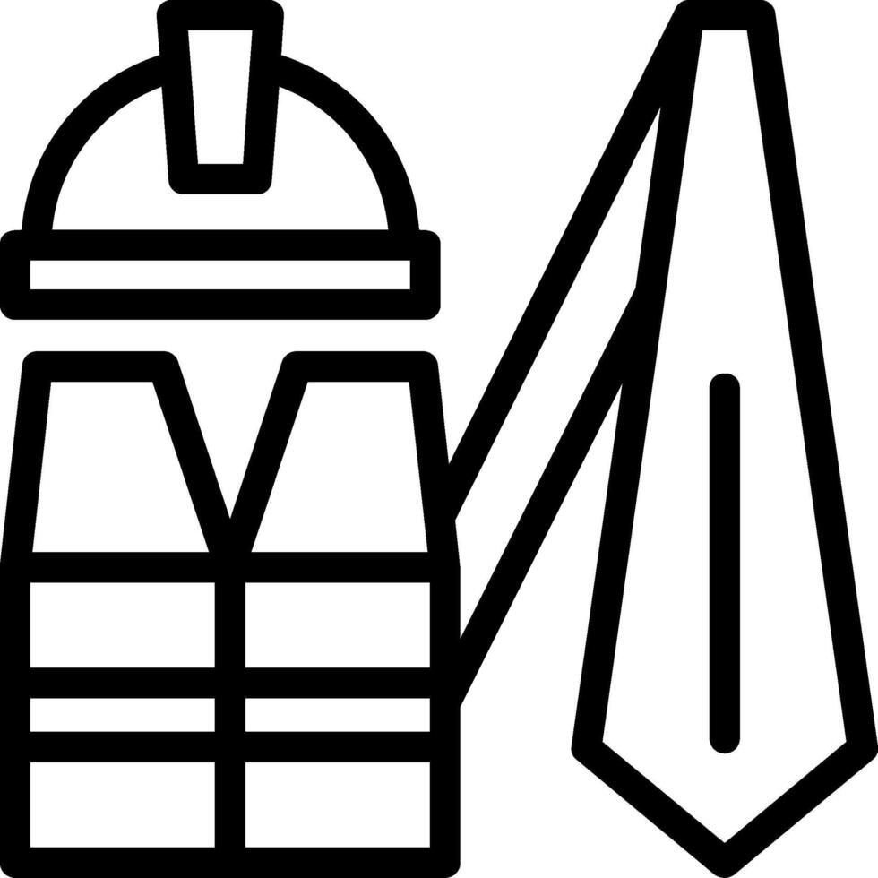 Work Uniform Line Icon vector