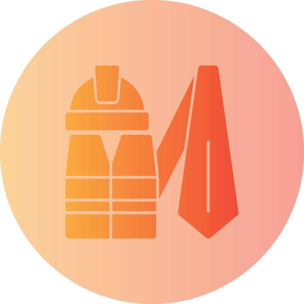 Work Uniform Gradient Circle Icon vector