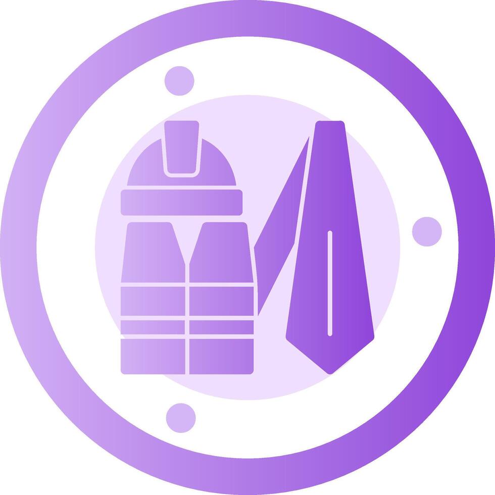 Work Uniform Glyph Gradient Icon vector