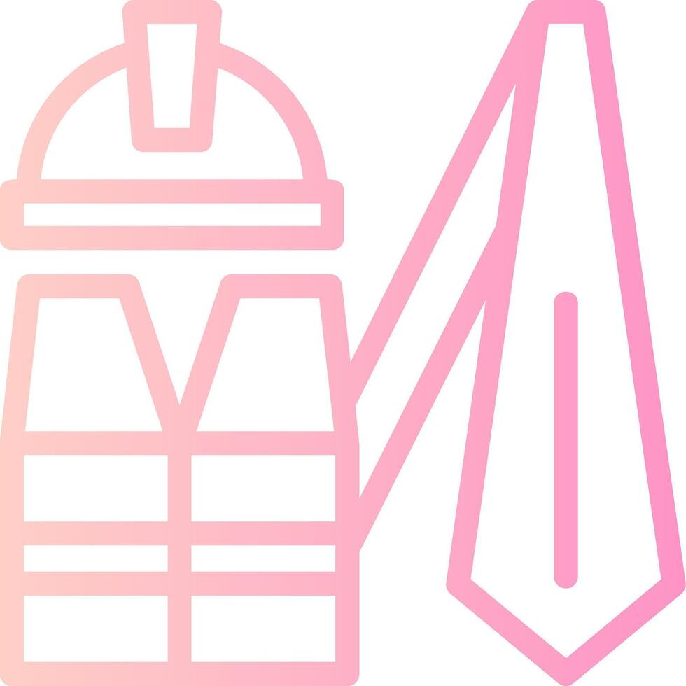 Work Uniform Linear Gradient Icon vector