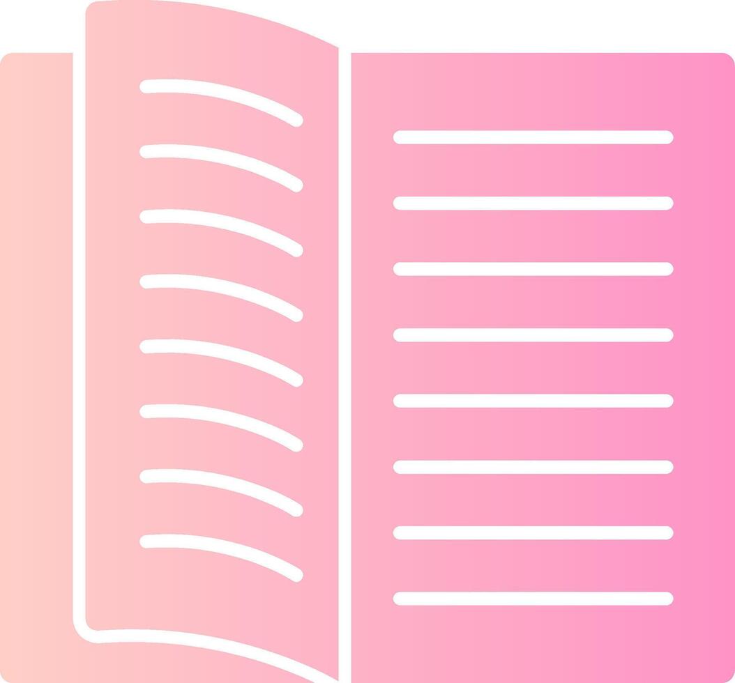 Open Book Solid Multi Gradient Icon vector