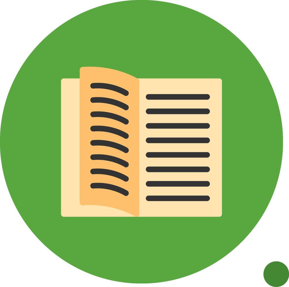 Open Book Flat Shadow Icon vector