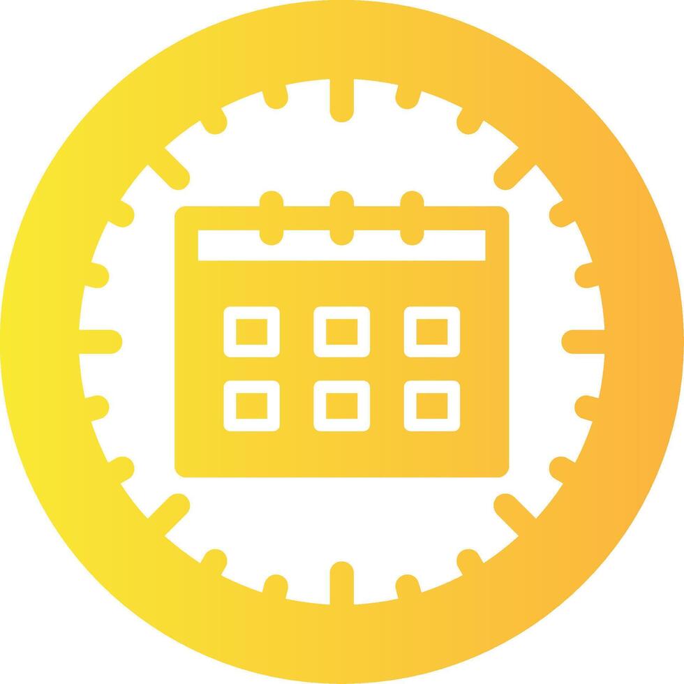 Clock and Calendar Solid Multi Gradient Icon vector