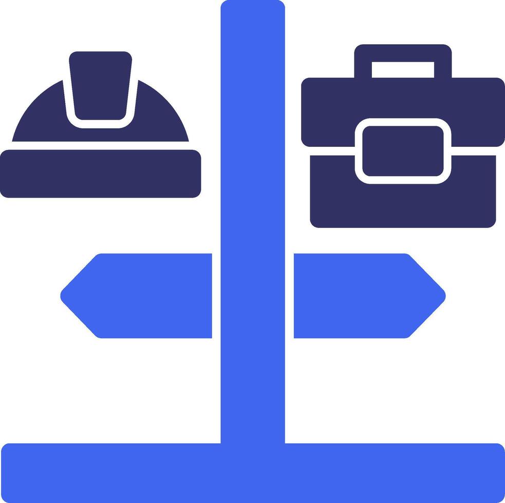 Career Path Solid Two Color Icon vector