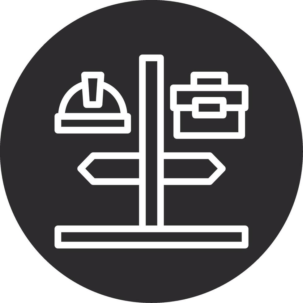 Career Path Inverted Icon vector