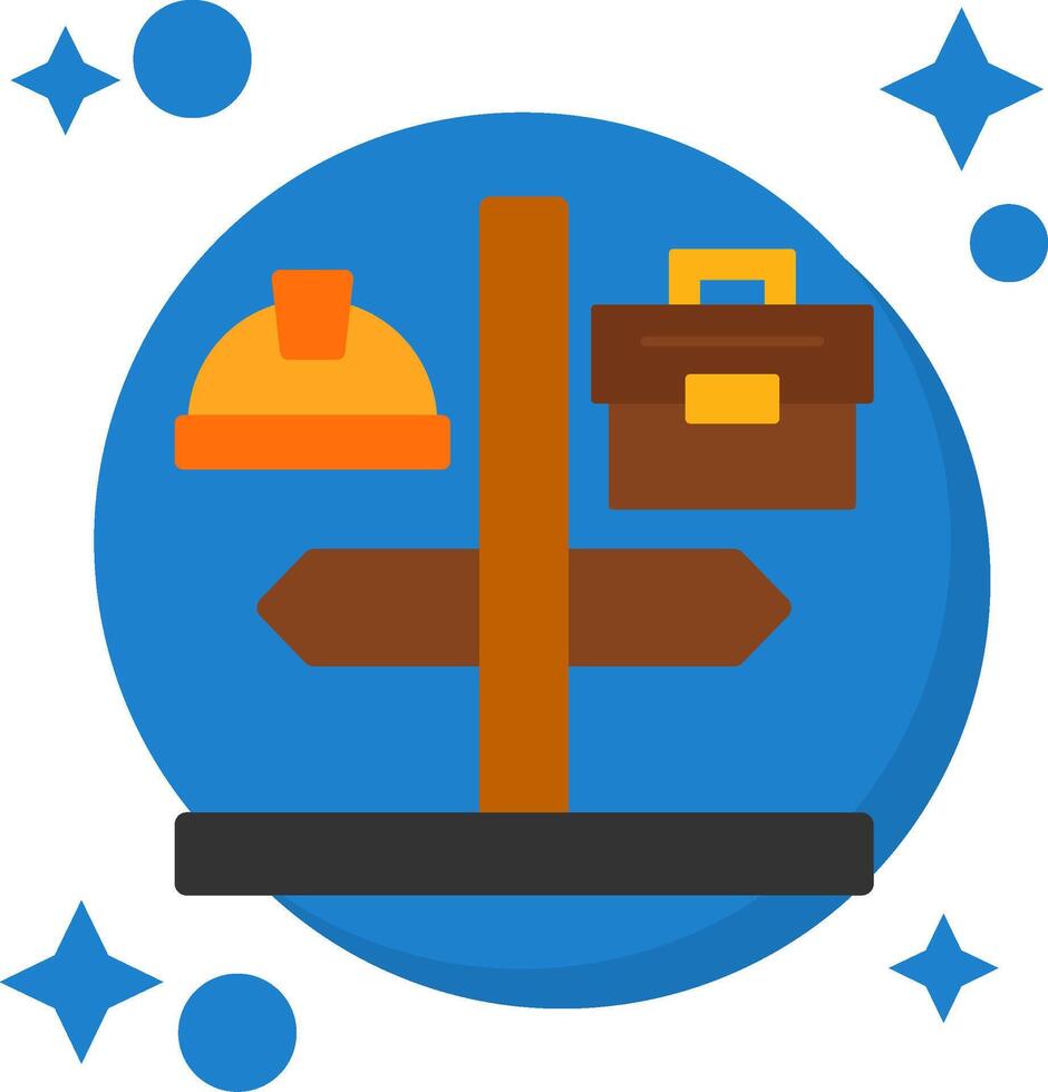 Career Path Tailed Color Icon vector