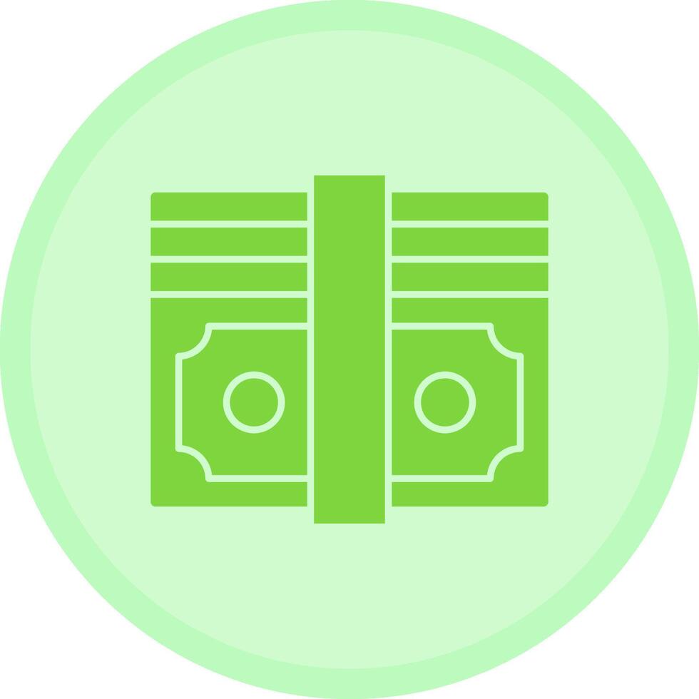 Dollar Stack Multicolor Circle Icon vector