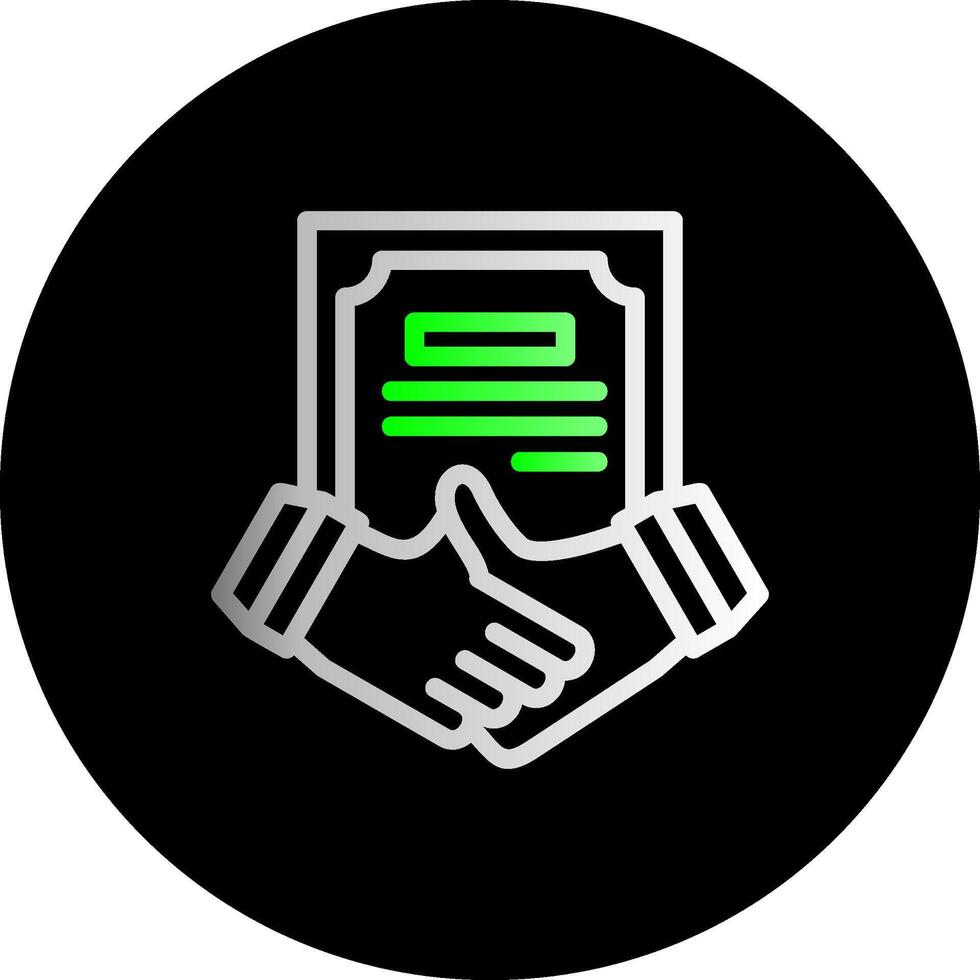 Handshake and Agreement Dual Gradient Circle Icon vector