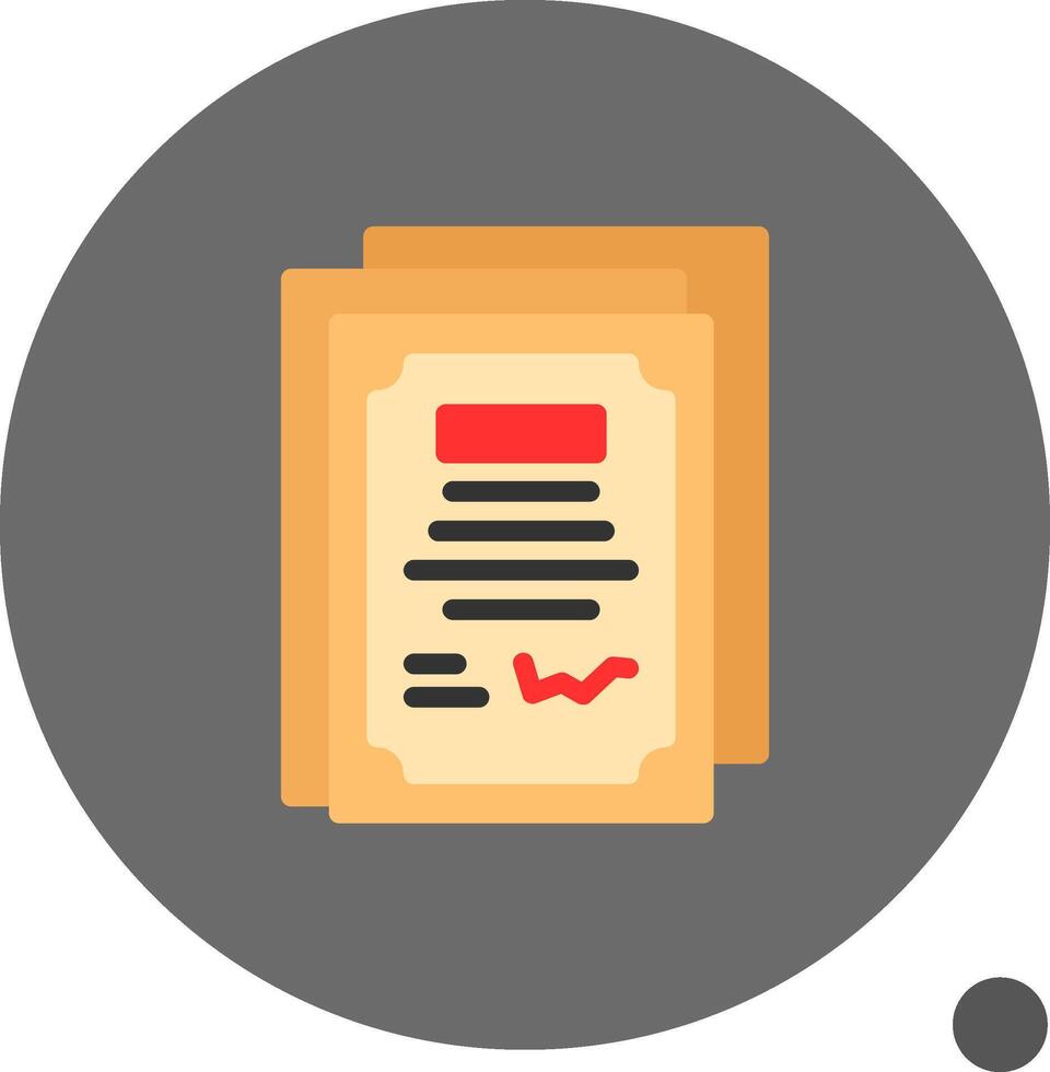 Agreement Document Flat Shadow Icon vector