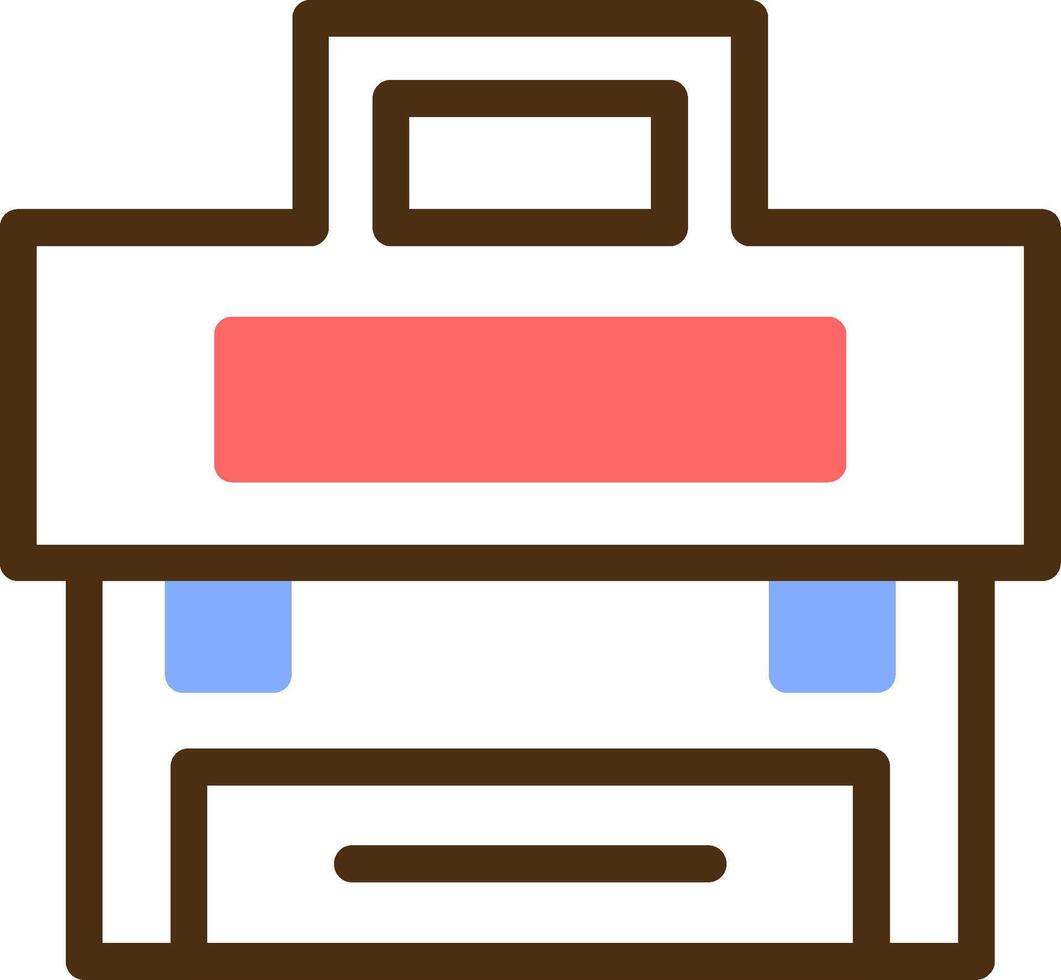 Suitcase Color Filled Icon vector