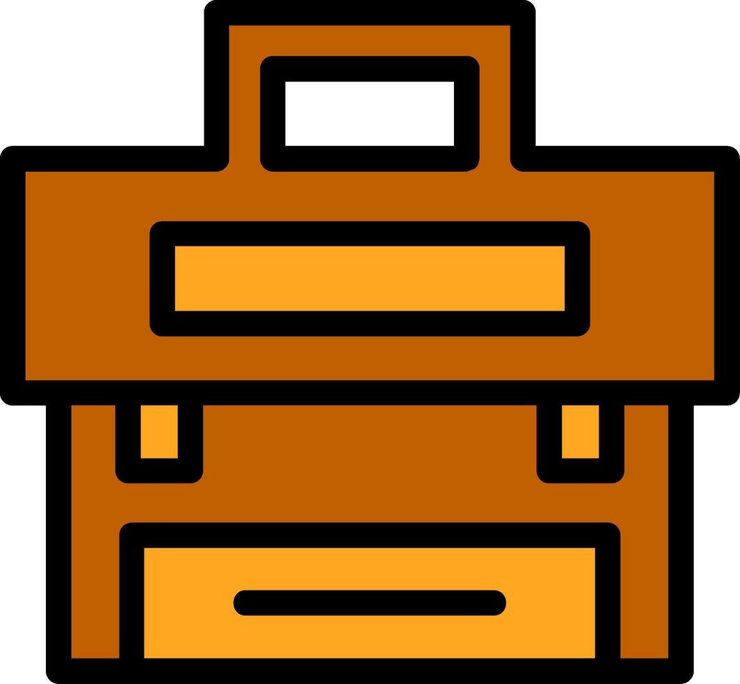 Suitcase Line Filled Icon vector