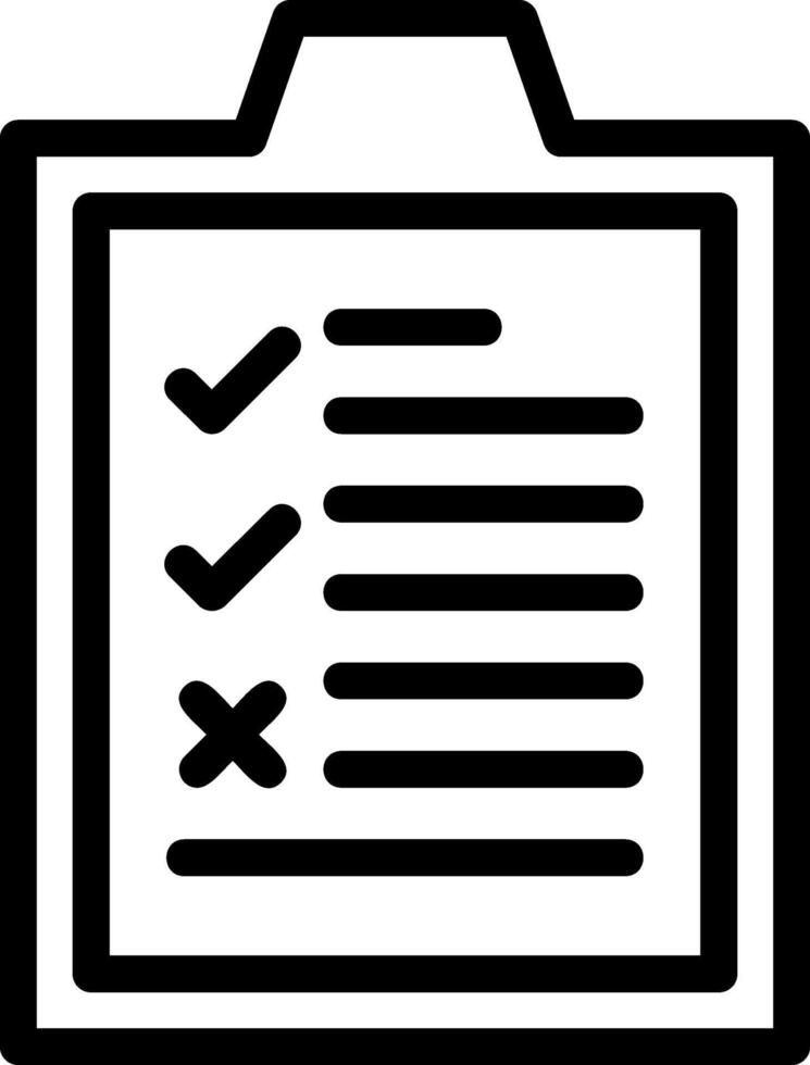 Checklist Line Icon vector