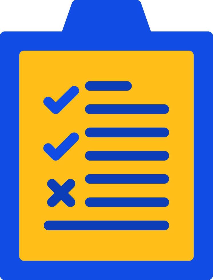Checklist Flat Two Color Icon vector