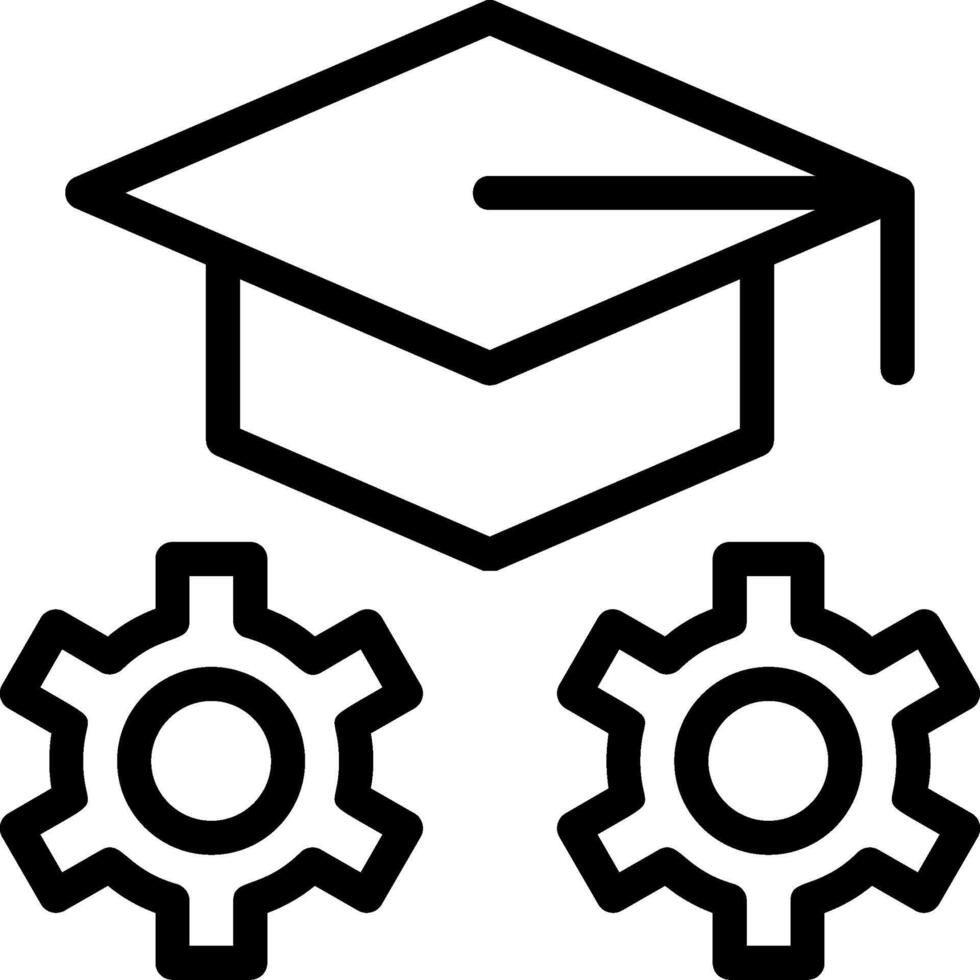 Training Hat Line Icon vector