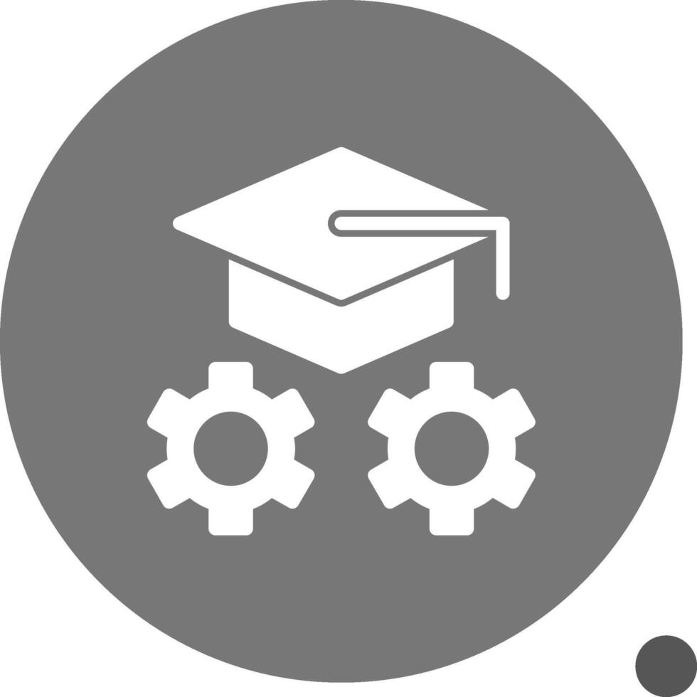 Training Hat Glyph Shadow Icon vector
