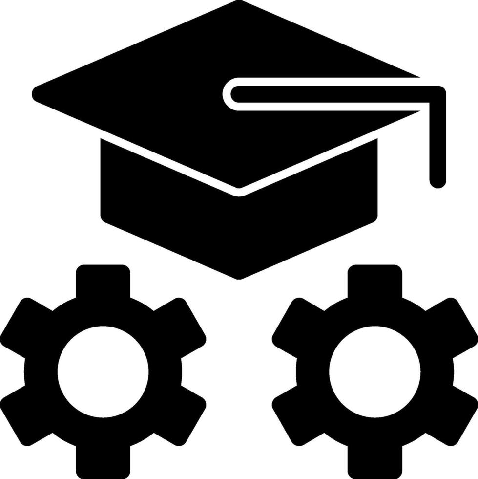 Training Hat Glyph Icon vector