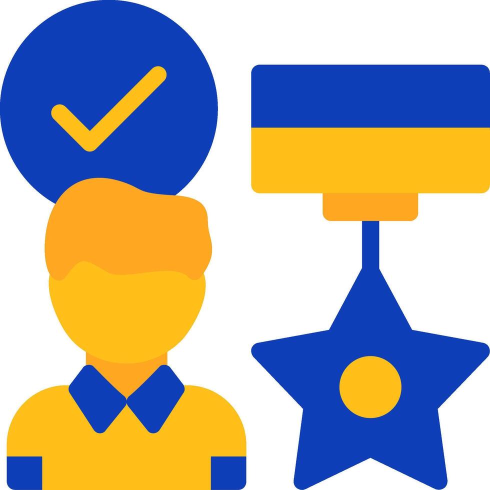 Employee Appreciation Flat Two Color Icon vector