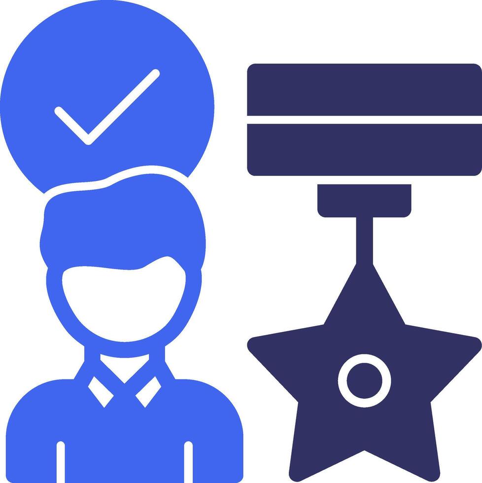 Employee Appreciation Solid Two Color Icon vector