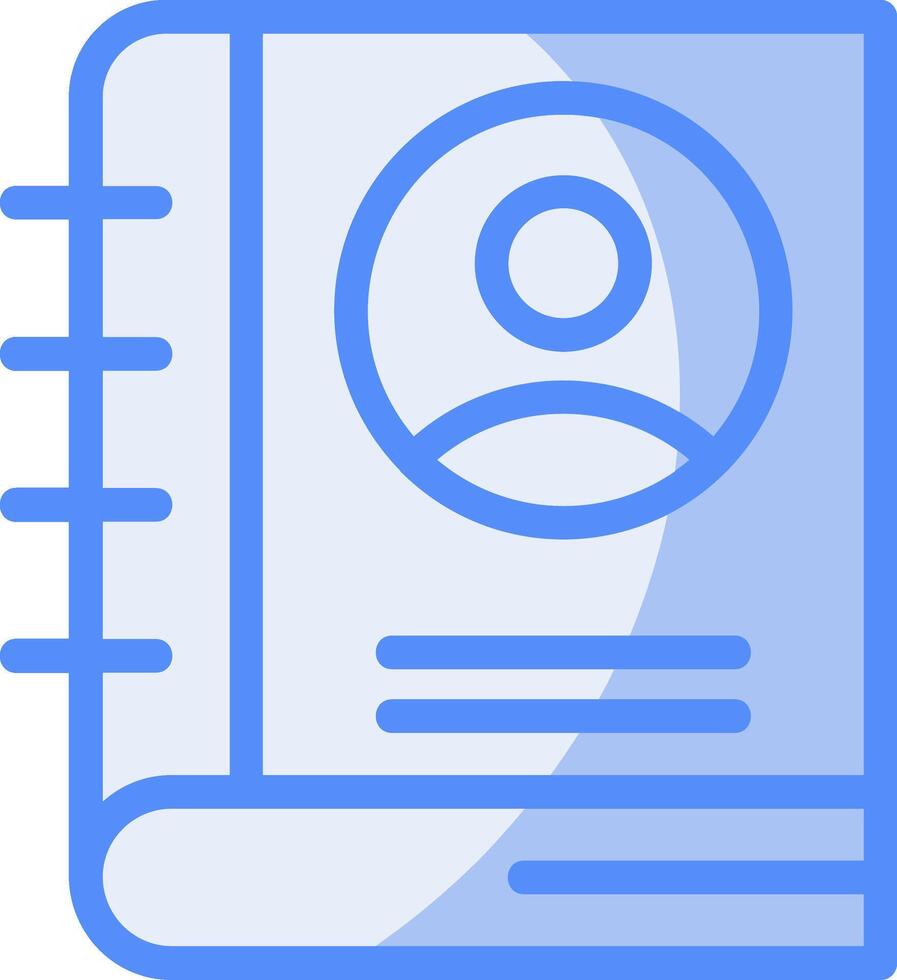 Employee Handbook Line Filled Blue Icon vector