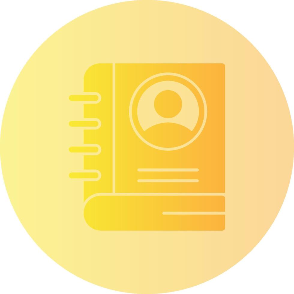 Employee Handbook Gradient Circle Icon vector