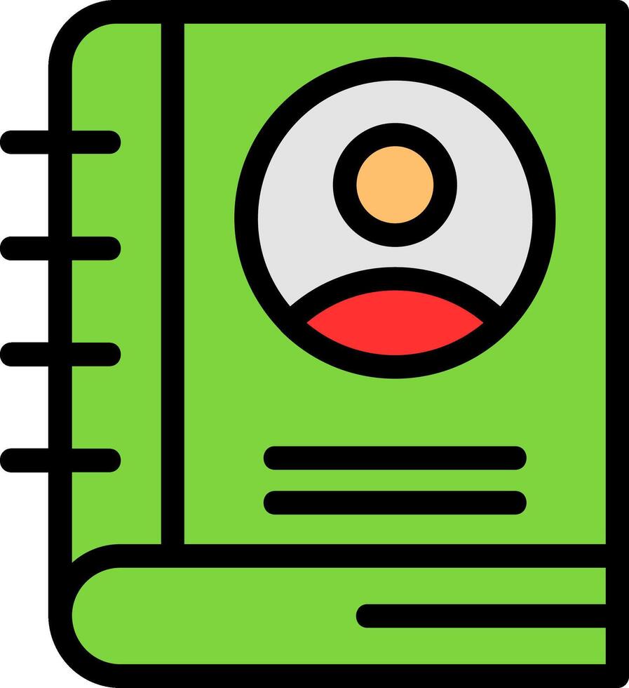 Employee Handbook Line Filled Icon vector