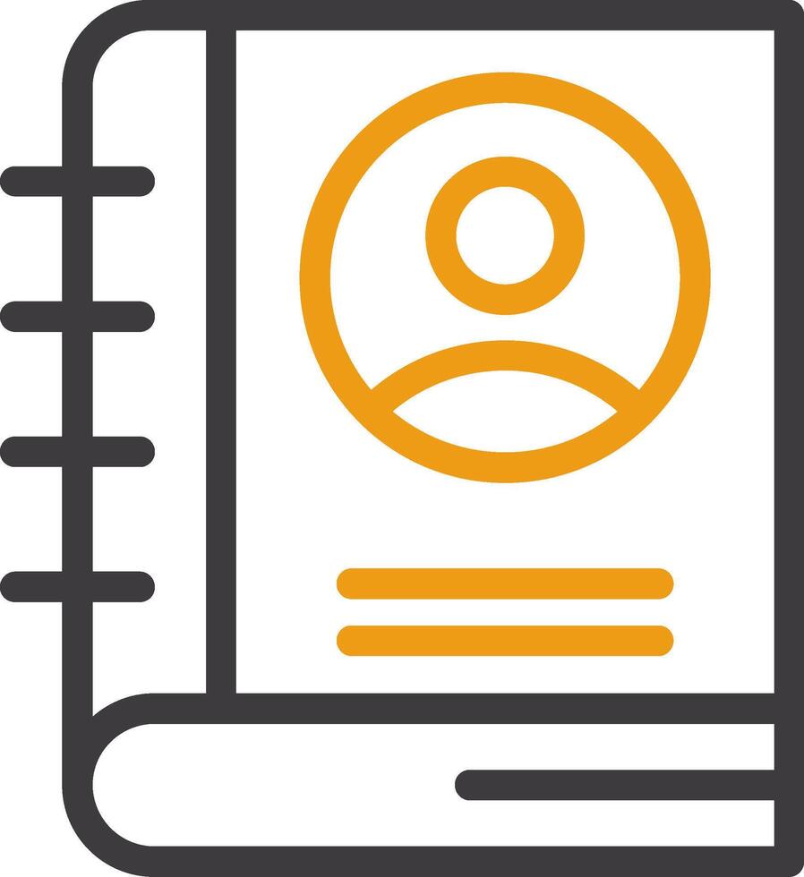 Employee Handbook Line Circle Icon vector