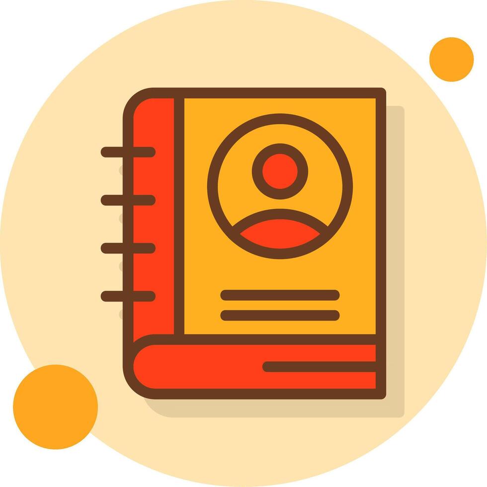 Employee Handbook Filled Shadow Circle Icon vector
