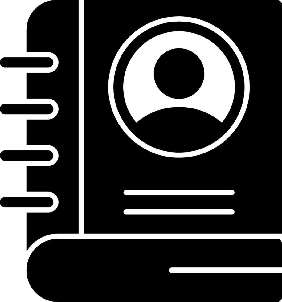 Employee Handbook Glyph Icon vector