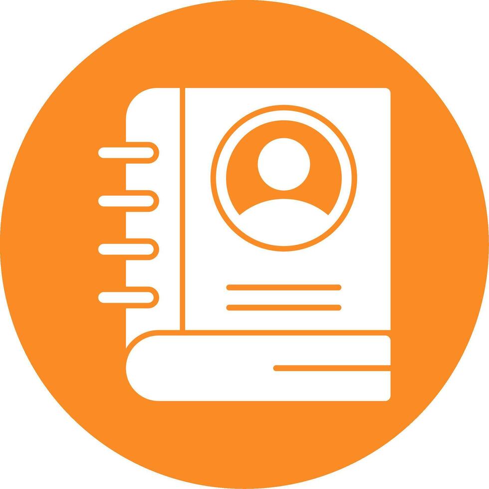 Employee Handbook Glyph Circle Icon vector