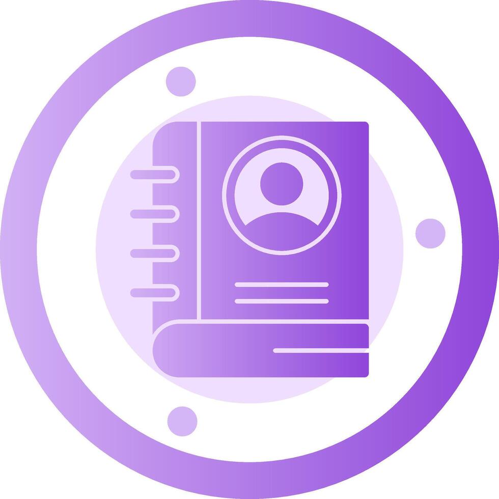 Employee Handbook Glyph Gradient Icon vector