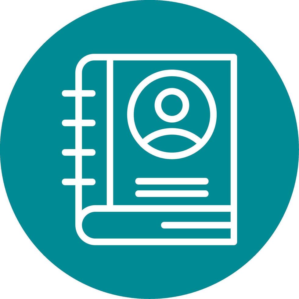 Employee Handbook Outline Circle Icon vector